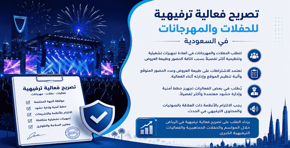 تصريح فعالية ترفيهية