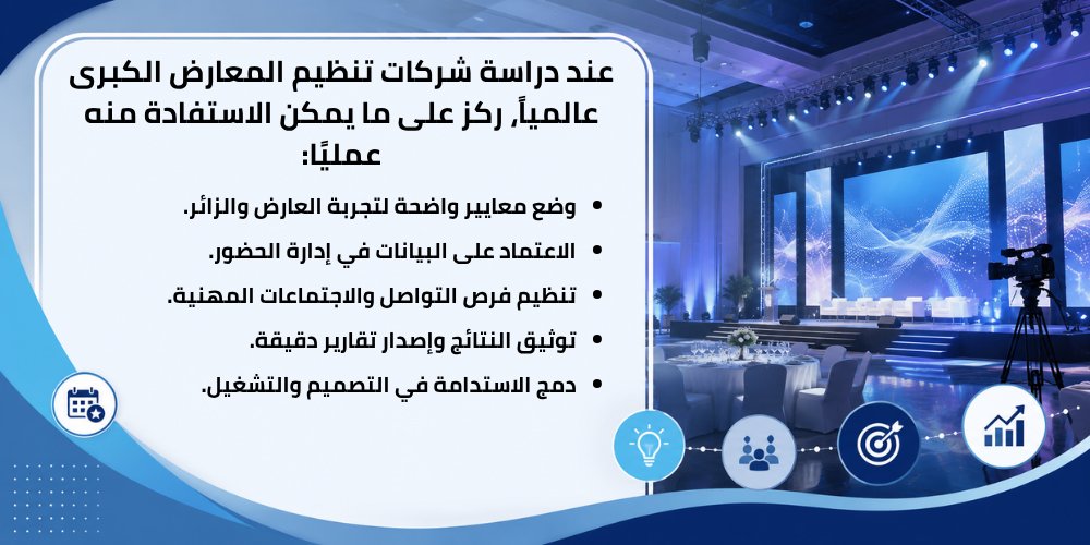 أكبر شركات تنظيم المعارض